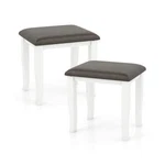 Faux Leather Vanity Stool Chair Set Of 2 For Makeup And Living Room-gray. Fixed Price $146.39.