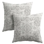 Boho Throw Pillow Covers 24X24 Inches Set Of Grey And White Ethnic Design P.... Fixed Price $29.32.