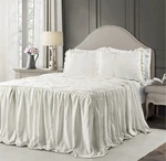 Lush Decor Ravello Pintuck Ruffle Skirt Bedspread Lightweight 2 Piece Set, Twin. Fixed Price $63.99.