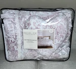 8-PIECES Rachel Zoe Toile Pink Shabby Chic Queen Comforter And Sheets Set. Fixed Price $159.00.