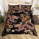 Boys Dragon Duvet Cover Golden Exotic Floral Bedding Set For Kids Full Multi 11. Fixed Price $26.88.