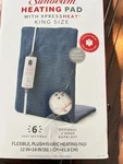 Sunbeam Xpressheat King-size Electric Heating Pad Blue Washable Cover Remote. Fixed Price $29.99.