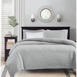 Madison Park Vancouver Reversible Coverlet Set Gray Full Queen. Fixed Price $29.95.