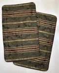 Croscill Majestic Rich Brown Ruby Damask Stripe King Pillow Sham Set Of 2 Euc. Fixed Price $22.45.