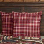 Rustic Euro Sham Red Braxton Cotton Plaid Square Bedroom Decor Vhc Brands. Fixed Price $17.95.
