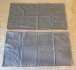 Ralph Lauren Chambray Blue & White Stripe Pillow Cases Pair Vtg 100% Cotton. Fixed Price $49.75.