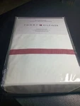 Tommy Hilfiger Sutton Stripe 100% Cotton Pillowcase Pair - King Red / White. Fixed Price $29.99.