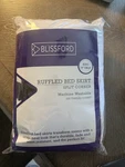 Blissford Ruffled King Bed Skirt White 14" Drop 78X80 200 Thread Ct Cotton Blend. Fixed Price $18.95.