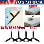 4X Bed Sheet Fasteners Adjustable Elastic Suspenders Straps Mattress Cover Clips. Fixed Price $19.88.