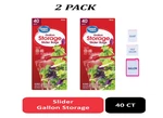 Great Value Fresh Seal Slider Zipper Bags, Gallon Storage, 40 Count. Fixed Price $6.98.
