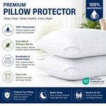 6 Pack Zippered Pillow Protectors Waterproof Breathable Soft & Durable Cover. Fixed Price $15.99.
