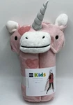 Adorable Unicorn Kids Hooded Wearable Throw Blanket With Hand Pockets 40"X32". Fixed Price $26.95.