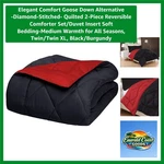 Elegant Medium Warmth Quilted Comforter Set - Twin/twin Xl, Modern Design. Fixed Price $49.99.