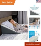 Luxurious Jacquard Bed Wedge Pillow - Medium Firm Memory Foam For Sleep Wellness. Fixed Price $121.99.