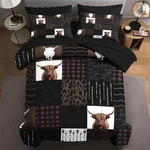 Highland Cow 7-PC Queen Comforter Set With Pillowcases & Shams, Farm Vintage. Fixed Price $116.99.