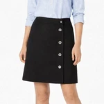 Button Front A-line Mini Skirt Cotton Blend Office 8P Ann Taylor Factory Womens. Fixed Price $5.00.