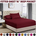 1800 Deep Pocket Fitted Queen King Fully Elastic Sheets Bed. Fixed Price $14.99.