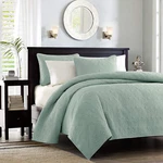 Madison Park Quebec Dusty Pale Seafoam 3-PIECE Quilted King Coverlet Set Nip. Fixed Price $89.00.