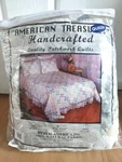 American Treasures Handcrafted Quilt Queen Pinwheels Size 86" (new). Fixed Price $75.00.