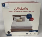 Sunbeam Premium Electric Heated Mattress Pad Twin 2152756 Water-resistant Cotton. Fixed Price $52.99.