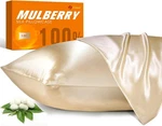 Jimoo Mulberry Silk Pillowcase - Ivory, Standard (20"X26") With Hidden Zipper. Fixed Price $18.99.