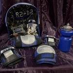 Star Wars R2-D2 1999 Kid Backpack Water Bottle Knee Pad Elbow Wristguard Set. Fixed Price $29.99.