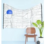 Room Essentials Modern Lines Tapestry Wall Art Hanging Gray Dorm Decor New. Fixed Price $14.44.