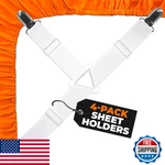 5 Stars United Bed Sheet Straps Set Easy To Use Adjustable Elastic Fasteners. Fixed Price $15.27.