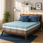 Queen Size Gel Swirl Memory Foam Mattress Topper - 2 Inch, Pressure Relieving,. Fixed Price $113.98.