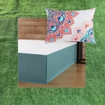 Mainstays Pink And Teal Medallion 2 Piece Set Bed Skirt Sham Twin. Fixed Price $10.00.