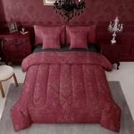 Adults Damask Print 7 Piece Comforter Set Queen Bed Bag Antique Victoria.... Fixed Price $117.35.
