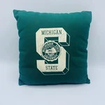 Msu Michigan State Spartans 10X10 Green Pillow Vintage East Lansing College. Fixed Price $25.00.