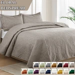 Luxury Bedspread Set 3 Piece Quilted Coverlet Throw Queen King Size Bedding. Fixed Price $29.99.