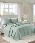 Madison Park Tuscany 3-PC. Quilt Set, Full/queen, Seafoam. Fixed Price $67.88.