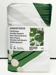 Ikea Kungscissus Full/queen Duvet Cover And Pillowcases, White/green Leaf - New. Fixed Price $72.99.