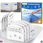 Fitted Sheet Holders Set Of 4, Corner Fasteners For Twin Queen King Mattress. Fixed Price $31.35.
