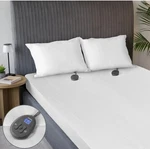 Sunbeam Electric Restful Quilted Heated Mattress Pad King 80" X 76" White. Fixed Price $84.99.