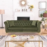 Green Velvet Chesterfield Sofa 87" Tufted Scroll Arm Contemporary 3-SEATER. Fixed Price $683.71.
