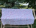 Pink Rag Quilt For Baby, Pastel Flannel, Split Biscuit Pattern. Fixed Price $58.00.