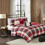 Madison Park Ridge 6 Piece Printed Herringbone Quilt Set With Throw Pillows. Fixed Price $494.96.
