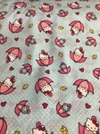 Hello Kitty Baby Toddler Sheet Set Blue With Umbrellas. Fixed Price $36.99.