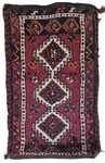 Antique 100 Yo Handknotted East Anatolian Wool Tribal Rug Pillow Cover - 20X33". Fixed Price $230.00.