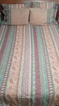 Vtg Westpoint Stevens Queen 86" 92" Floral Paisley Reversible Duvet Shams/cases. Fixed Price $140.00.