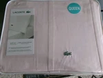 New Lacoste Queen 100% Percale Cotton 4 Piece Sheet Set Solid Ice Pink #1162. Fixed Price $55.80.