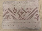 Set Of 4 Brielle Home Cross Stitch Quilt Pillow Case Geometric Accent 20X26 Inc. Fixed Price $24.00.