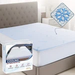 Cooling Mattress Protector Hypoallergenic & Breathable Waterproof Cover. Fixed Price $20.99.