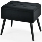 Velvet Storage Ottoman With Solid Wood Legs For Living Bedroom-black Colo. Fixed Price $90.59.
