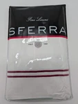 Sferra Grande Hotel White Euro Sham Red Berry Stripes Cotton Percale Italy New. Fixed Price $34.00.