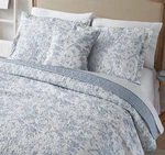 Laura Ashley Amberley Blue & White Floral Cotton 3PC Twin Quilt Set. Fixed Price $59.99.