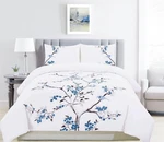 New! Superior Cherry Garden Embroidered Floral Cotton Full/queen Duvet Cover Set. Fixed Price $120.00.